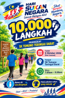10,000 langkah Sempena sambutan Hari sukan negara peringkat SK Temuno Teringai Darat