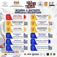 SENARAI ACARA SAMBUTAN HARI SUKAN NEGARA 2024 -PERINGKAT DAERAH KUANTAN