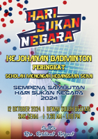 Kejohanan Badminton Peringkat SMK Senai sempena Hari Sukan Negara 2024