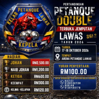 Pertandingan Petanque Double Terbuka Jemputan Lawas Siri 2 Tahun 2026