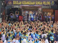 PROGRAM SENAMROBIK HARI SUKAN NEGARA SK SUNGAI PELONG