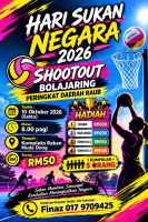 SHOOTOUT BOLAJARING HARI SUKAN NEGARA PERINGKAT DAERAH RAUB 2026