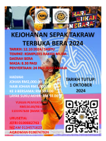 PERTANDINGAN SEPAK TAKRAW ANTARA REGU TERBUKA BERA HSN BERA