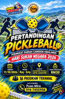 PERTANDINGAN PICKLE BALL HARI SUKAN NEGARA PERINGKAT DAERAH CAMERON HIGHLANDS 2026