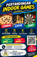 Pertandingan Indoor Games (CARROM , CATUR. DART)